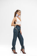 LACED SILHOUETTE JEANS