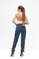 LACED SILHOUETTE JEANS