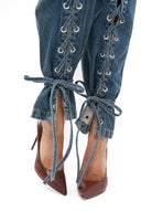 LACED SILHOUETTE JEANS