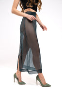 SKIRT DEEP GREEN SEA VEIL + INNER LINING SKIRT